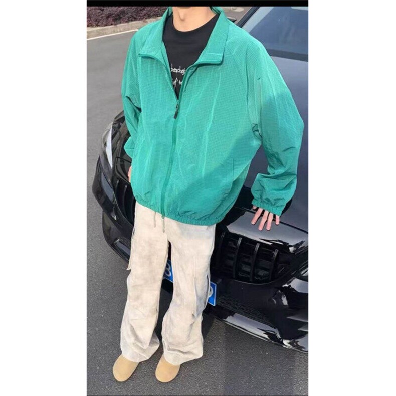 网图现货！立领时尚防晒外套抖音得物可送样-EX50642-特批55,男装防晒衣,电商A061