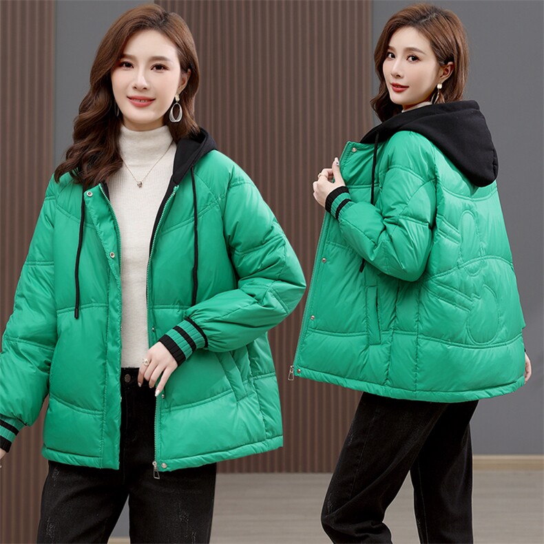 2023冬装新款百搭连帽短款羽绒服图片