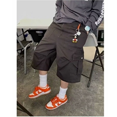 工装风七分裤男款美式复古弯刀阔腿男女夏季街头宽松休闲裤XYK51，男装休闲裤，星座1116A（原606A-3）