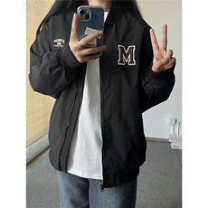 加绒加厚冬款男女立领棒球服棉袄字母刺绣面包服棉衣MY694P65，男装棉衣，星座1013-1