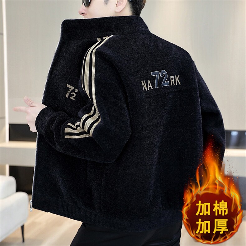 秋冬主推男士立领加棉加厚潮流修身毛呢大衣短款夹克A76P140,男装夹克,电商B226-2（原B217-2）