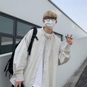 春夏季新款衬衫潮流慵懒男方领宽松型衬衫JMC02P34图片