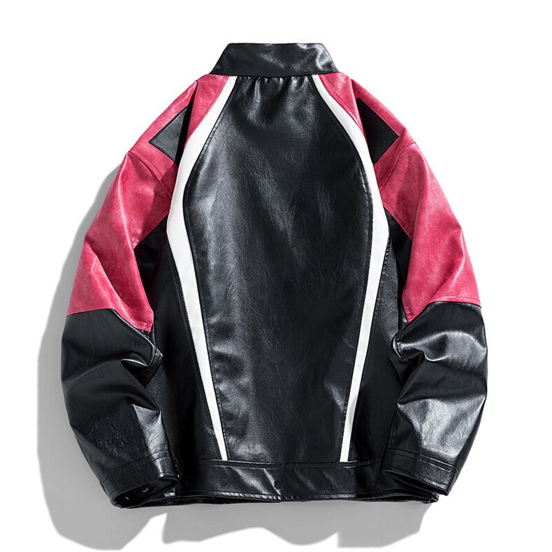 XZ-221/JK1599/P90美式复古设计感痞帅机车PU赛车服皮衣夹克外套,男装夹克,星座221