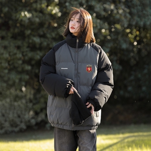 现货 抖音得物可供视频 三防加厚羽绒拼接棉衣外套面包棉服 86616图片