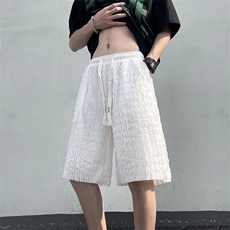 玲珑条设计感小众男新款情侣款百搭休闲运动五分裤短裤，男装牛仔裤，星座1013