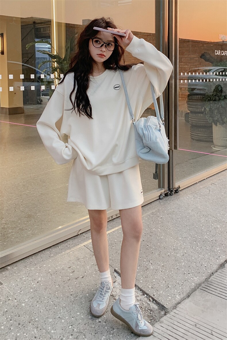 2C085-Q060P150新款宽松卫衣套装两件套现货控228,女装套装/套裙,2C085