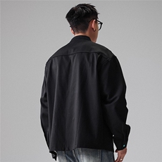 1506/G30820/P43日系复古秋冬新款宽松垂感纽扣装饰男女衬衣外套，男装衬衫，星座1506A