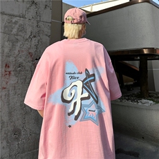 24夏季新款街头潮牌时尚个性印花短袖t恤中性XZ301B-JB4401-p28，男装T恤，星座301B