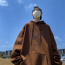 已注册/秋新款外景连帽卫衣男宽松落肩打底衫WY00217/P45加绒P50，男装T恤，电商B316