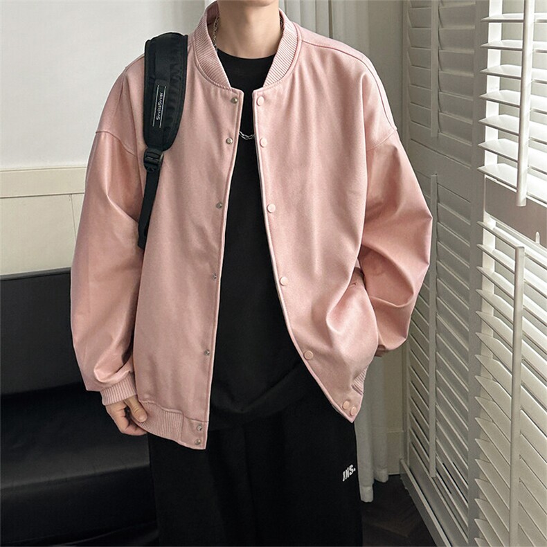 主推现货秋冬拼接皮衣夹克外套男A351-AP2516-P95,男装夹克,电商A351
