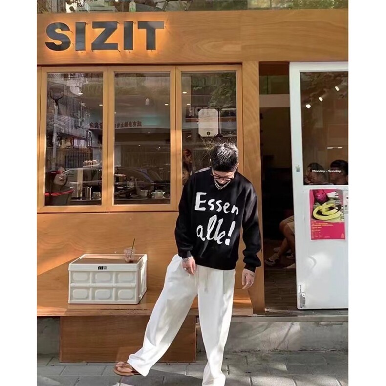 网图WY06-P55现货-420克直播品质秋冬美式宽松字母印花套头卫衣,男装卫衣,电商B327