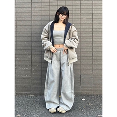 美式复古解构设计情侣阔腿弯刀卫裤男女春秋宽松爵士舞休闲运动裤，男装休闲裤，星座506A