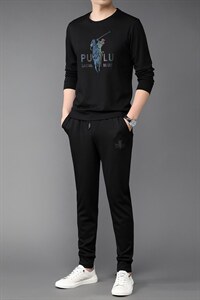 2023年夏款潮流休闲时尚男士运动短袖套装P120，男装休闲套装，电商D223-1