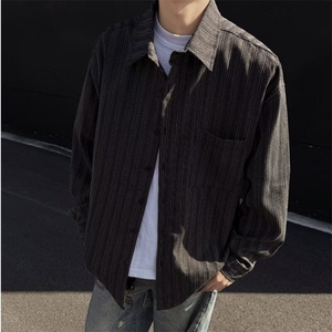 2026秋季男牛仔夹克新款宽松休闲肌理提花上衣外套男装J08/P52图片