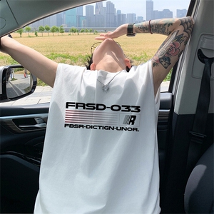 可48小时发货支持抖音得物来样二开240克重磅美式纯棉背心无袖t恤图片