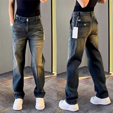 1506-1/KK11931/P45潮牌牛仔裤男士春秋季新款宽松直筒裤高级感，男装牛仔裤，星座1506-1