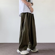 日系休闲裤男女生学院风简约宽松直筒阔腿裤工装长裤子KA8886，男装休闲裤，星座1116A-1（原606A）