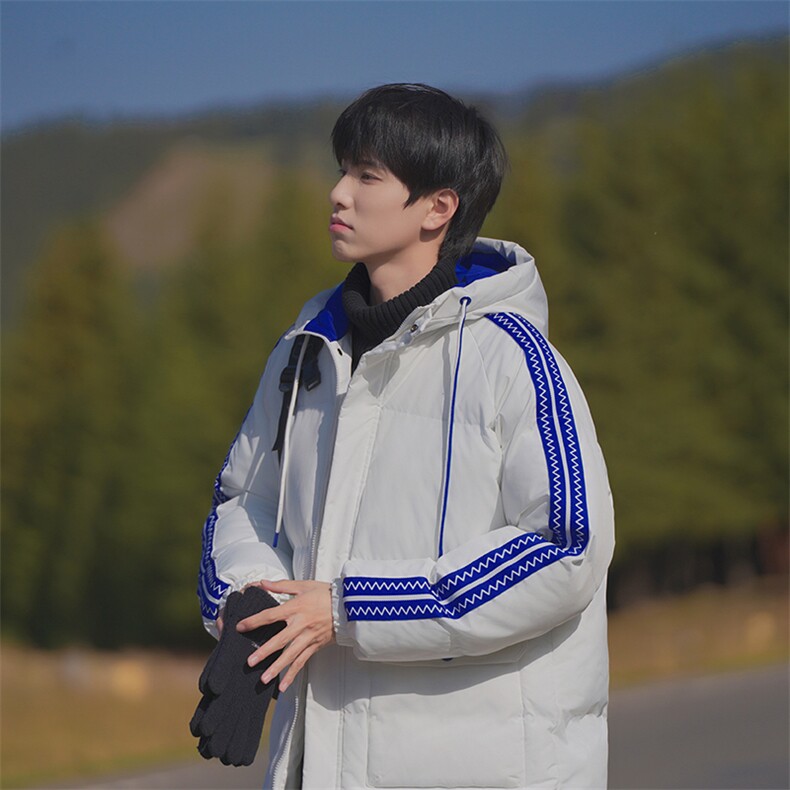 港风潮牌新款织带连帽棉服潮流保暖棉衣M086-P95控139,男装棉衣,星座717