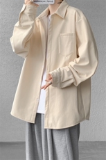 8XL-M长袖衬衫男休闲牛津纺纯棉衬衣打底外套CS517P55控78，男装衬衫，电商D206-1