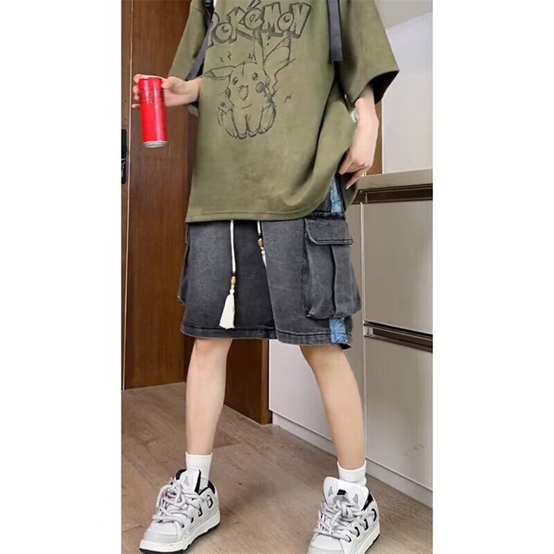 夏季新款牛仔短裤青少年学生五分裤男士短裤牛仔五分裤网络图,男装牛仔裤,星座410-7