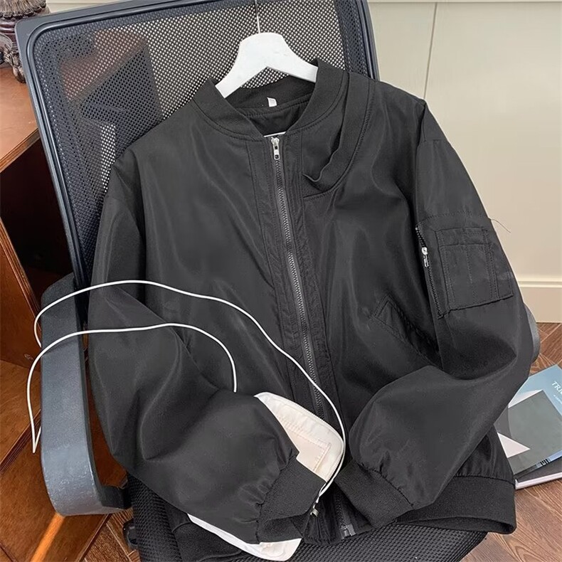 不规则外套棒球服男女情侣春季美式潮牌宽松飞行员夹克HJ488-P65,男装夹克,星座1008