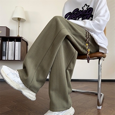 703-K326-P48加绒P58秋冬季麦穗纹提花细线直筒裤M-5XL，男装卫衣，星座703