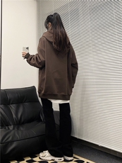 美式复古连帽重磅卫衣基础款休闲宽松oversize，男装卫衣，星座310A-4