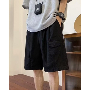 工装短裤男潮流卡其色纯棉裤子男款夏季男生休闲裤五分裤 DK11图片
