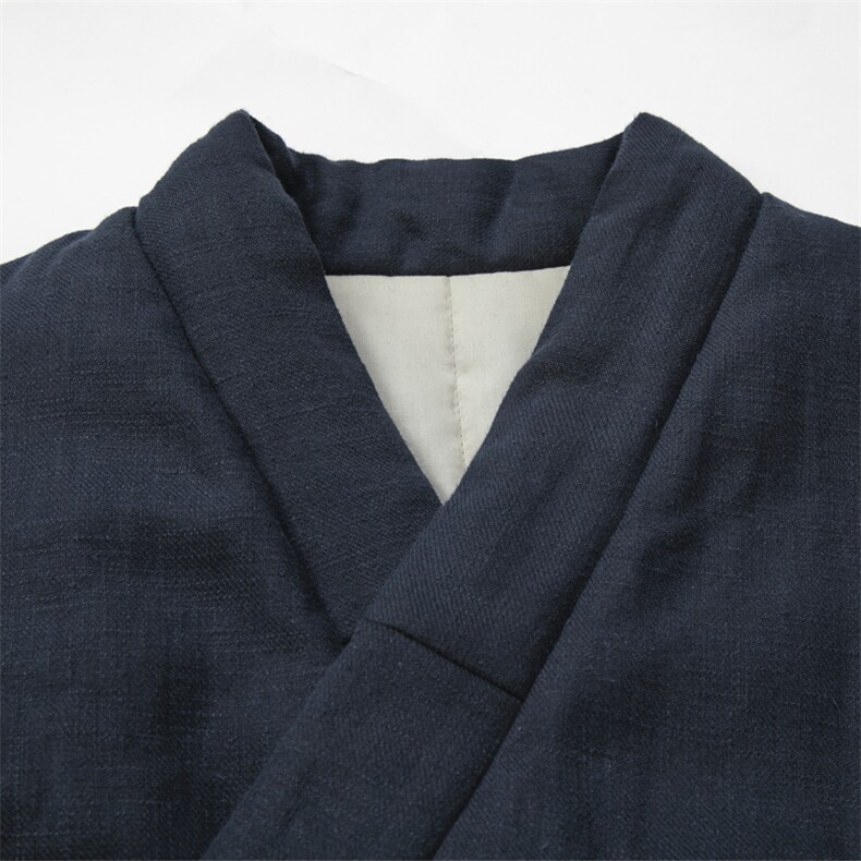 秋冬新款风男装棉麻男士改良汉服新中式棉衣外套H80P145,男装棉衣,钱塘802