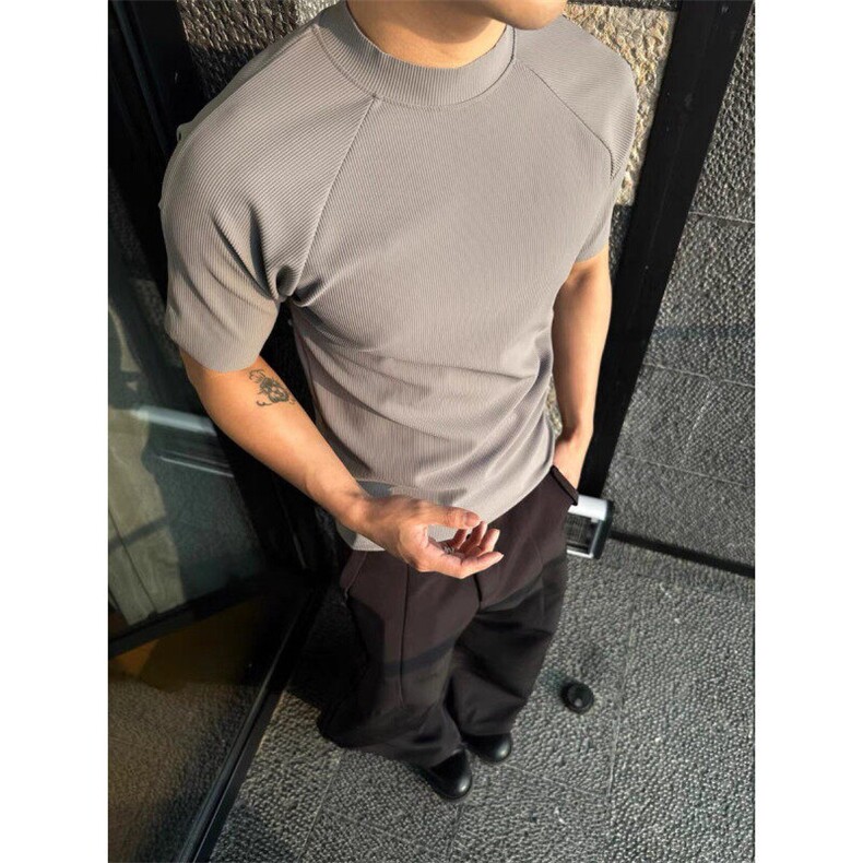 原版面料肌理感正肩短袖ZX0192-特批36,男装T恤,星座313A(原308A-2)