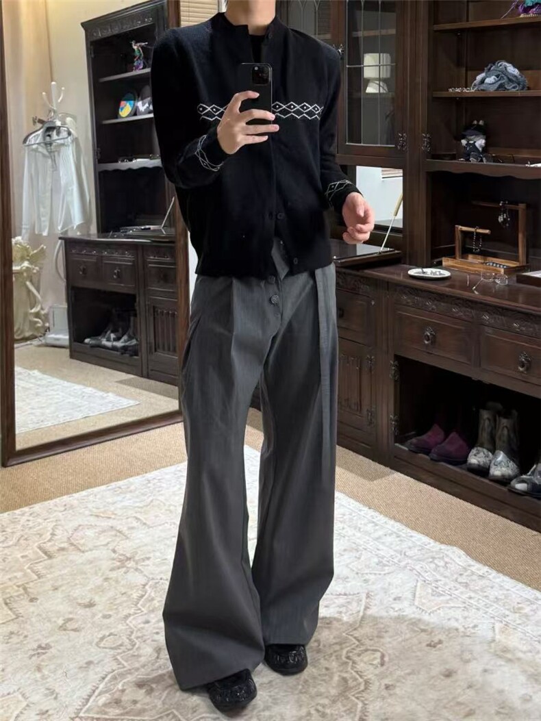 现货~秋冬几何针织提花开衫毛衣外套MY2585批68,男装针织衫/毛衣,星座1411A-6