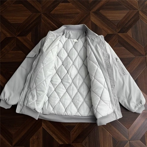 棒球棉服男女2025秋冬美式宽松新款潮牌韩版外套W6914-P78图片