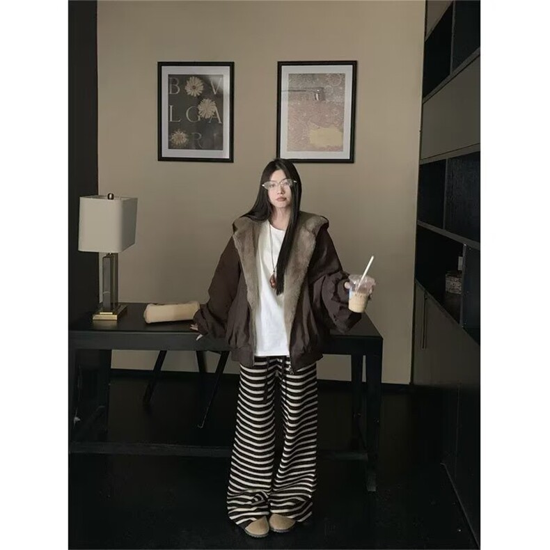 网图加绒重磅座山雕不掉毛两面穿仿兔毛连帽外套YY2527-特P108,女装短外套,电商C216