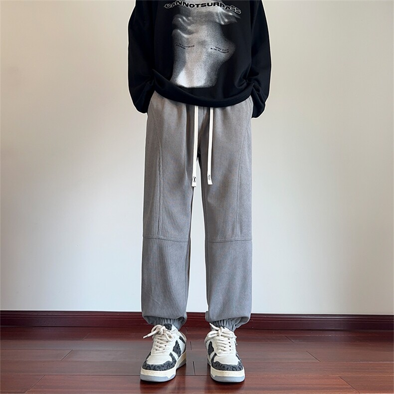 秋冬潮牌个性标痞帅运动宽松百搭设计感裤子XZ301b-2-CK709P32,男装休闲裤,星座301B-2（原A443-1）