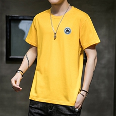 2021春季新款男潮个性原创印花套头圆领纯棉短袖T恤A436-T10-P16，男装T恤，电商A438