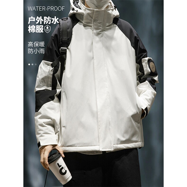 防水撞色棉服DD2249-TP125控价168冬季日系魔术贴棉衣外套男,男装棉衣,电商A102-1