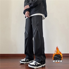 抖音品质机能拉链褶皱冲锋裤K23549-P50控68加绒K23549JR-P60控78，男装休闲裤，电商B315