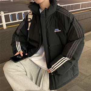 港风 冬季新款织带立领羽绒服男潮宽松印花 YR6112 P225控268图片