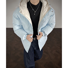 冬季clean撞色棉服中性加厚连帽短款棉衣HZ8811-特P68不议价，男装棉衣，星座610B-1