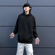 抖音得物高品质二开秋冬美式高街重磅结构辑明线连帽卫衣外套W75，男装卫衣，电商A486