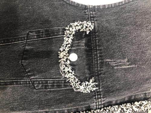 毛边牛仔马甲，女装马夹，阿唛倪