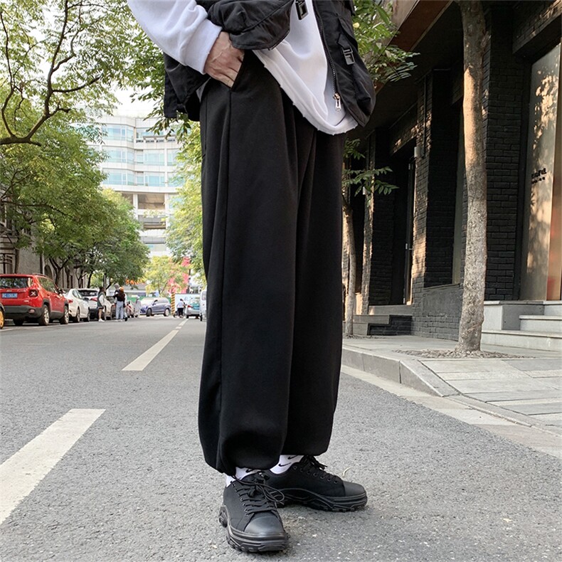 20秋冬直筒束脚运动裤男大码宽松休闲卫裤哈伦裤港风7723-P30,男装休闲裤,电商A059