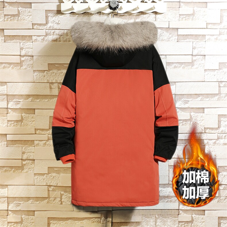 现货8XL-M加大码棉衣男2023新款大毛领加厚棉服大衣支持各种活动图片