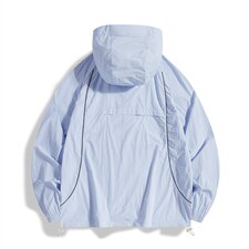 UPF50+有报告凉感轻薄透气宽松大码潮流防晒服DQC657-P48，男装防晒衣，电商B306