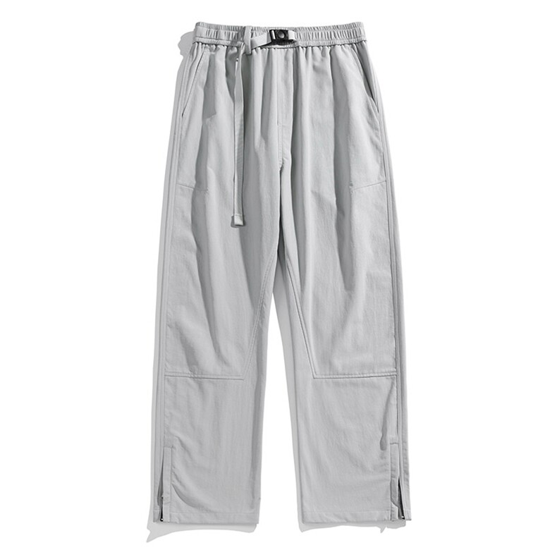 白底秋冬工装裤三条杠开叉拖地宽松休闲伞兵裤男K23321-P50控68,男装工装外套,星座717