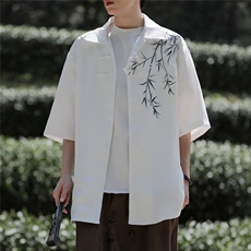 衬衫男士短袖韩版潮流文艺帅气2024夏季ins宽松外套CY736-P41，男装衬衫，星座412-3