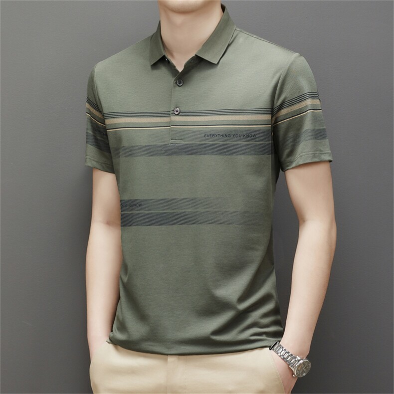 男士保罗衫2023夏季新款潮流男装翻领POLO衫男宽松打底衫带领男装,男装Polo衫,电商B212（原钱塘6029）