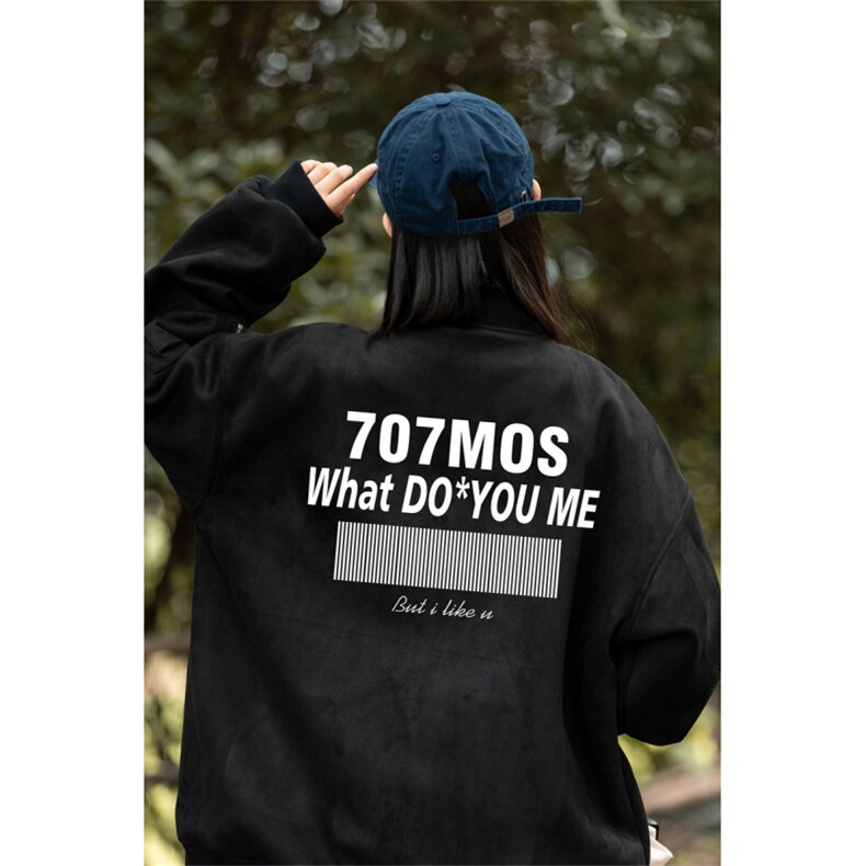 24春秋美式麂皮绒飞行棒球服中性风男女夹克外套JF3280-P80控108,男装夹克,电商B370