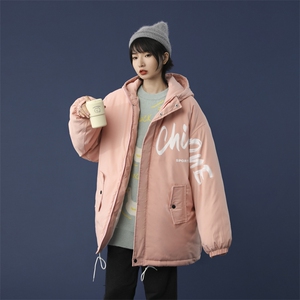 中性情侣款连帽棉衣男宽松棉服棉袄子2025冬季新款外套 3316-P70图片
