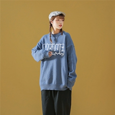 中性22秋/冬时尚潮流字母印花休闲百搭圆领套头毛衣M1045P50控68，男装针织衫/毛衣，A247A
